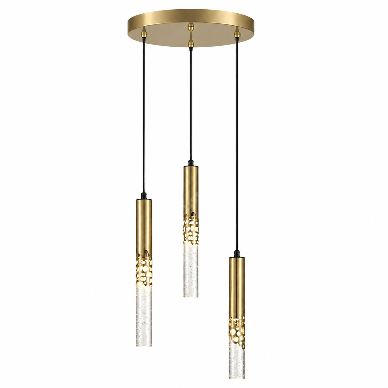 Lustra Suspendata ELANORA Glass Gold Echivalent 200W
