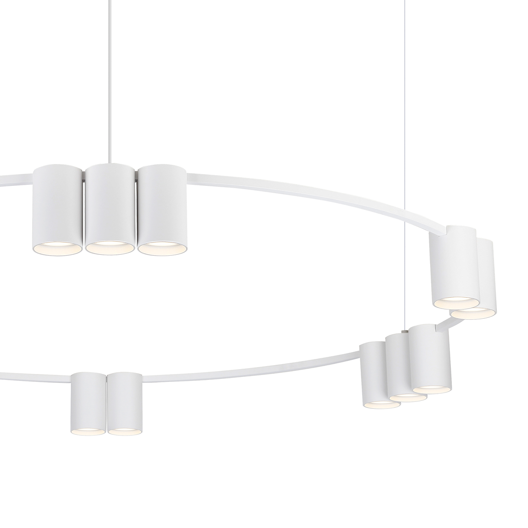 Lustra Suspendata GENESIS Rotund White 15 Spoturi Ø100CM