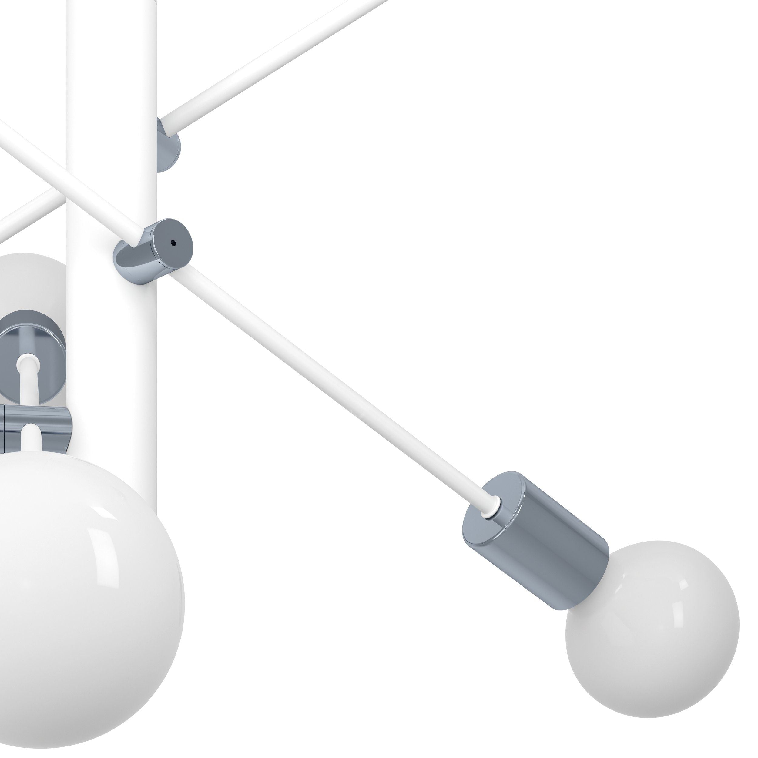 Lustra Suspendata GRADOLI White & Silver Eglo 6xE27