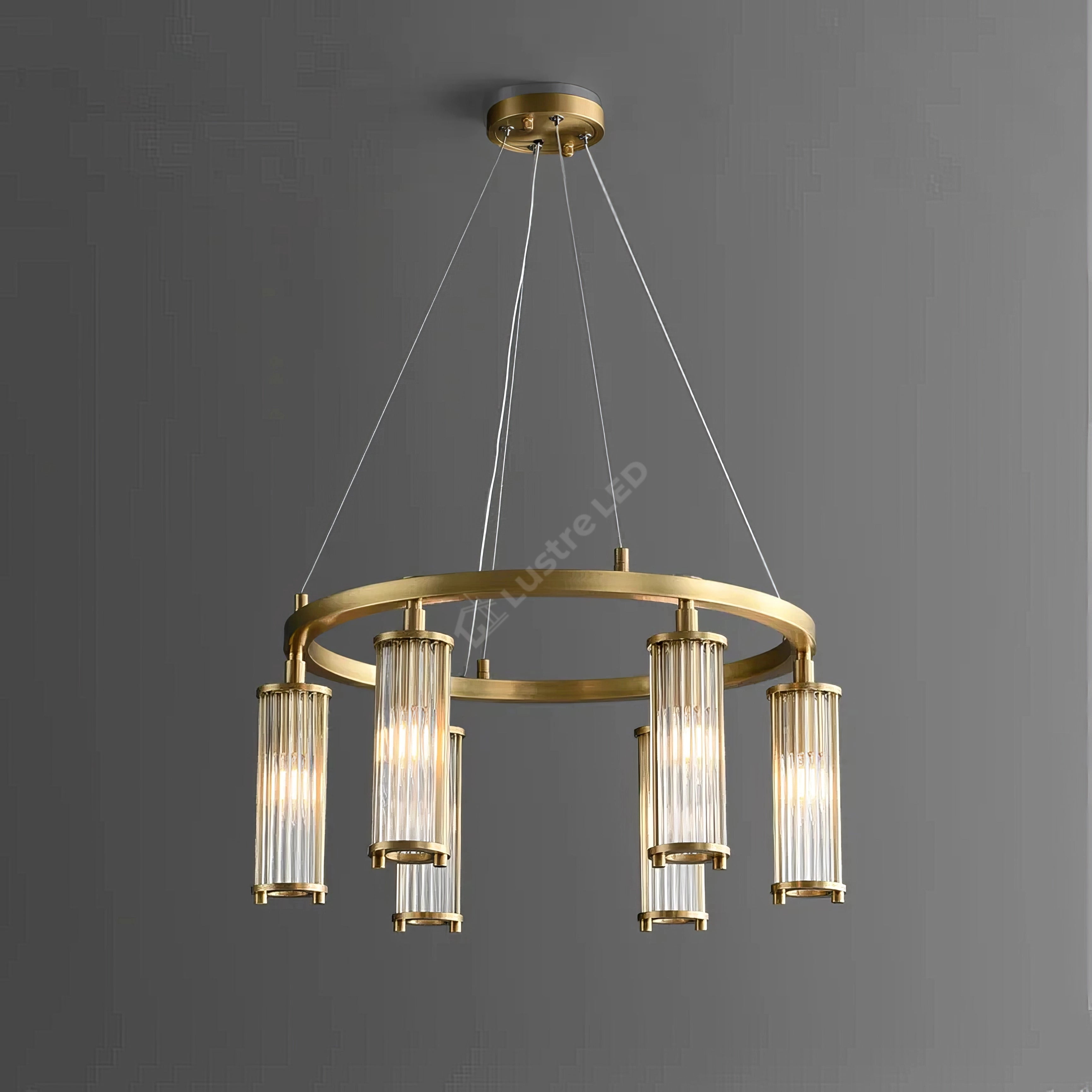 Lustra Suspendata LEXA ROUND 6xE14 Gold