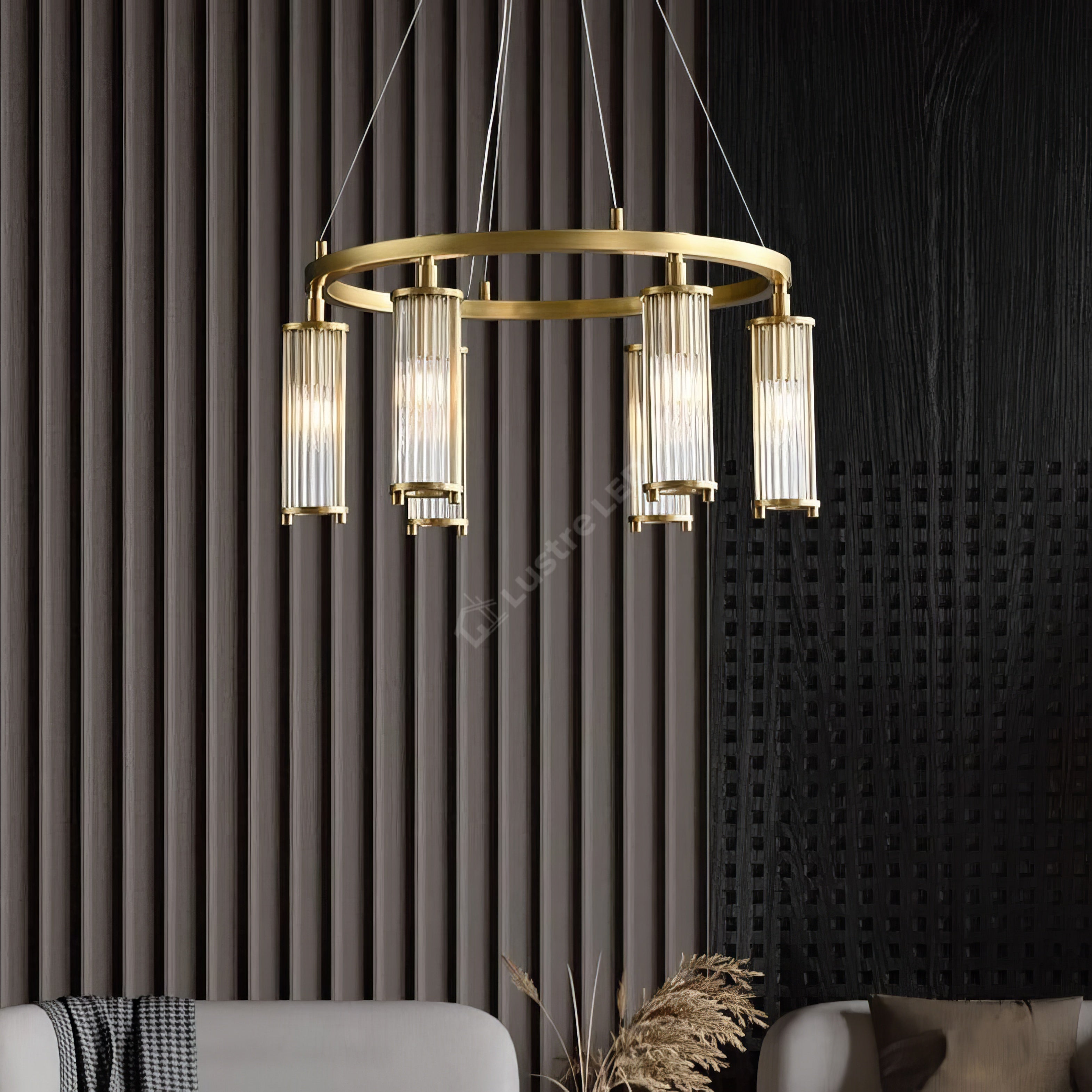 Lustra Suspendata LEXA ROUND 6xE14 Gold