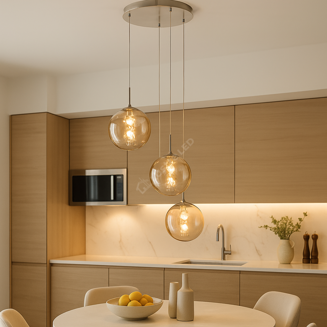 Lustra Abajur Suspendata 3xG9 White ALBA / ABAJUR Chandeliers