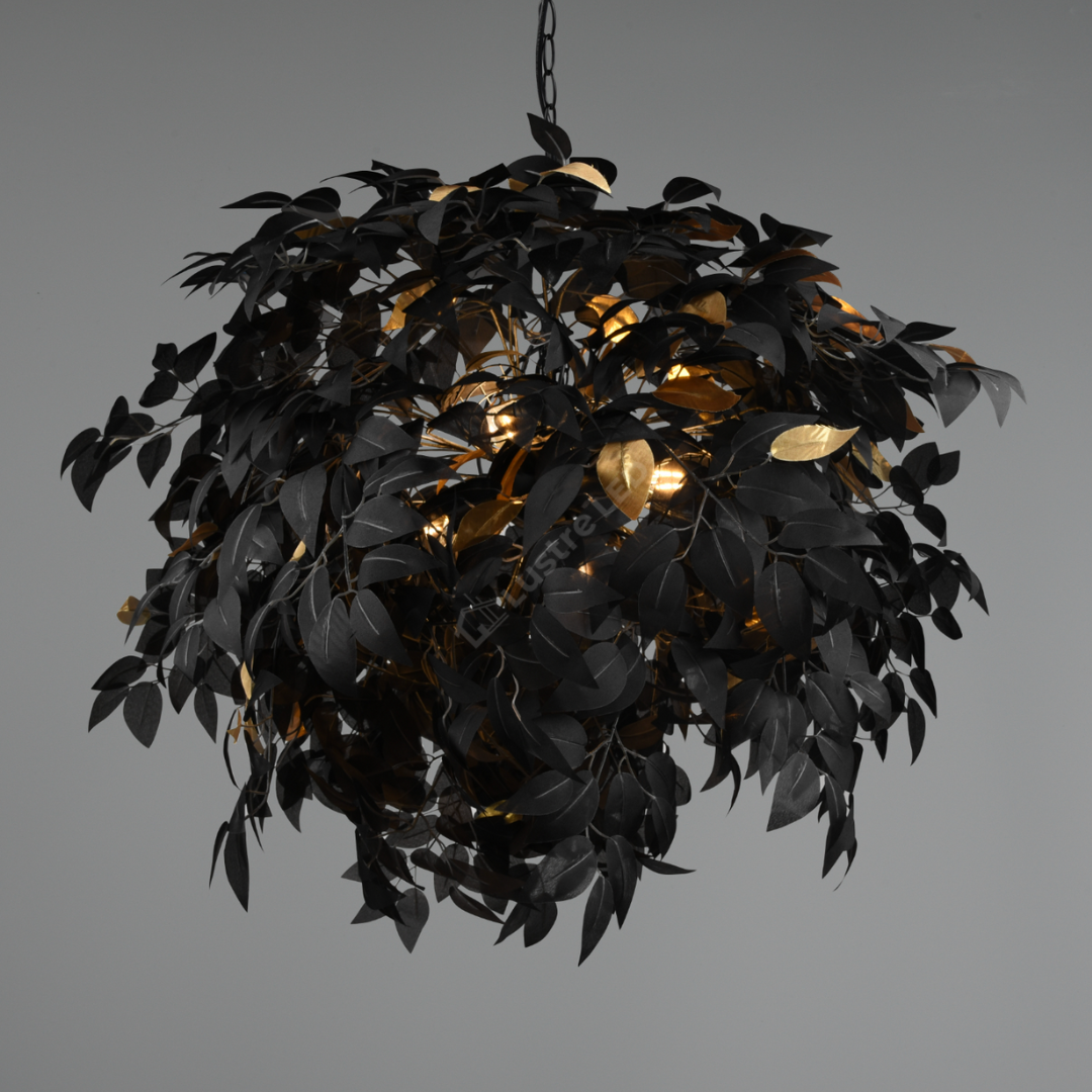 Lustra Suspendata 4xE14 LEAVY Black NEAGRA Lighting Fixtures
