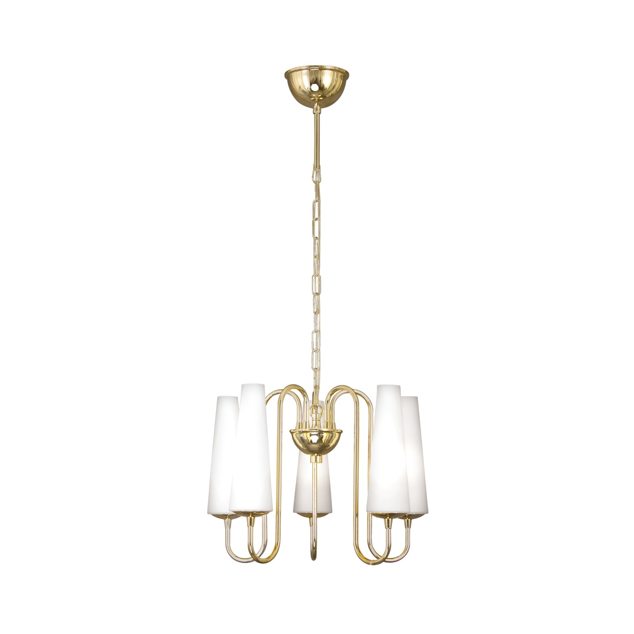 Lustra Suspendata MAGNUM Gold cu Abajur 5xE14 40CM