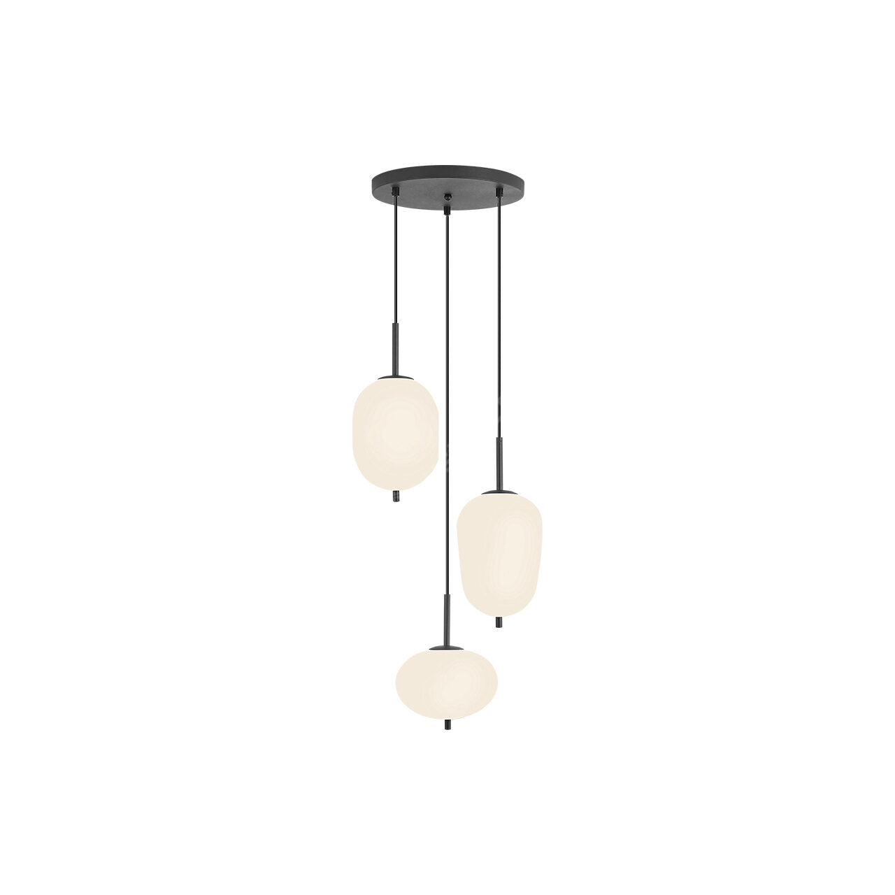 Lustra Suspendata PILLOLA Black 3xE14 cu Abajur