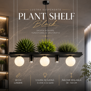 Lustra Suspendata PLANT SHELF Black Abajur 5xE14/GU10 80CM