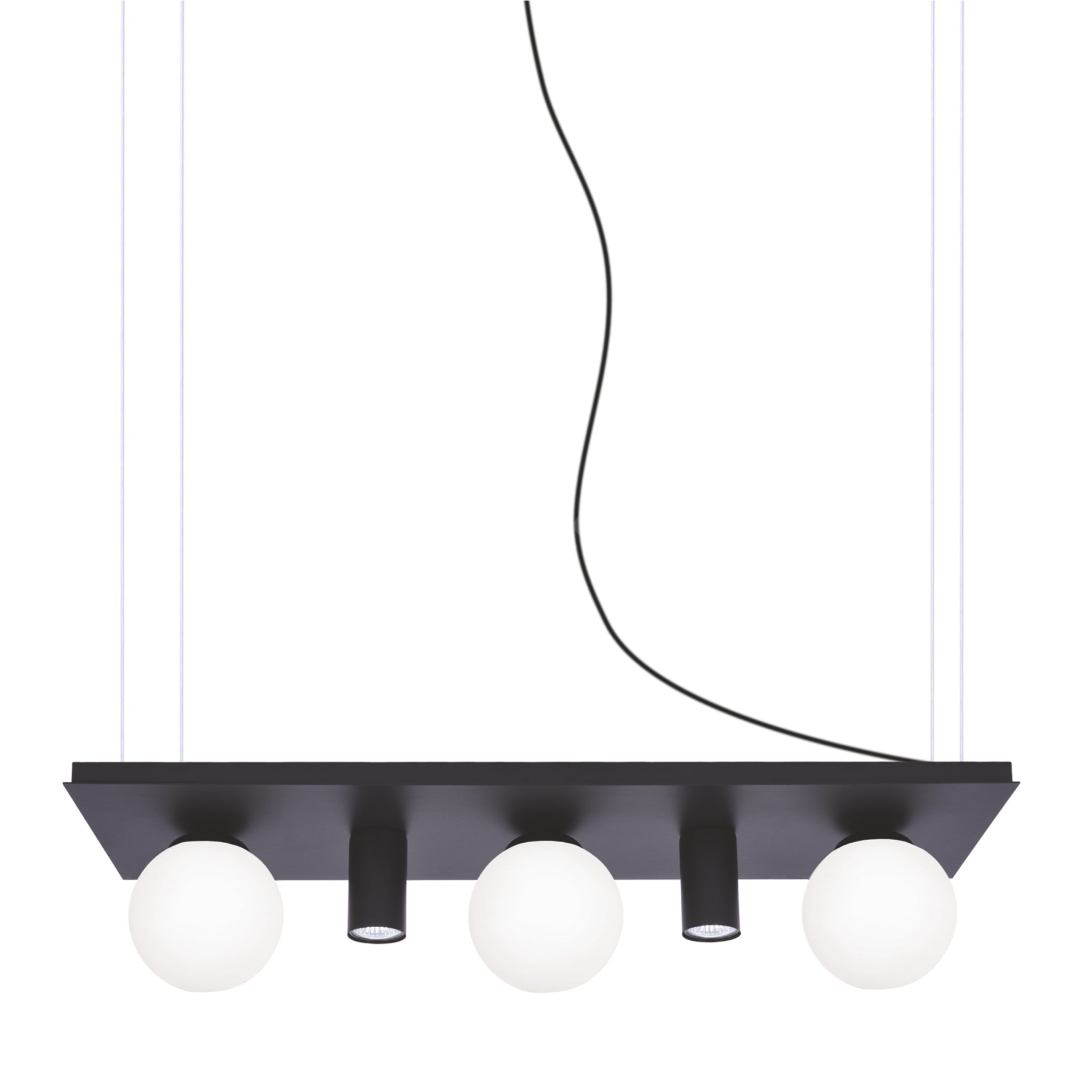 Lustra Suspendata PLANT SHELF Black Abajur 5xE14/GU10 80CM