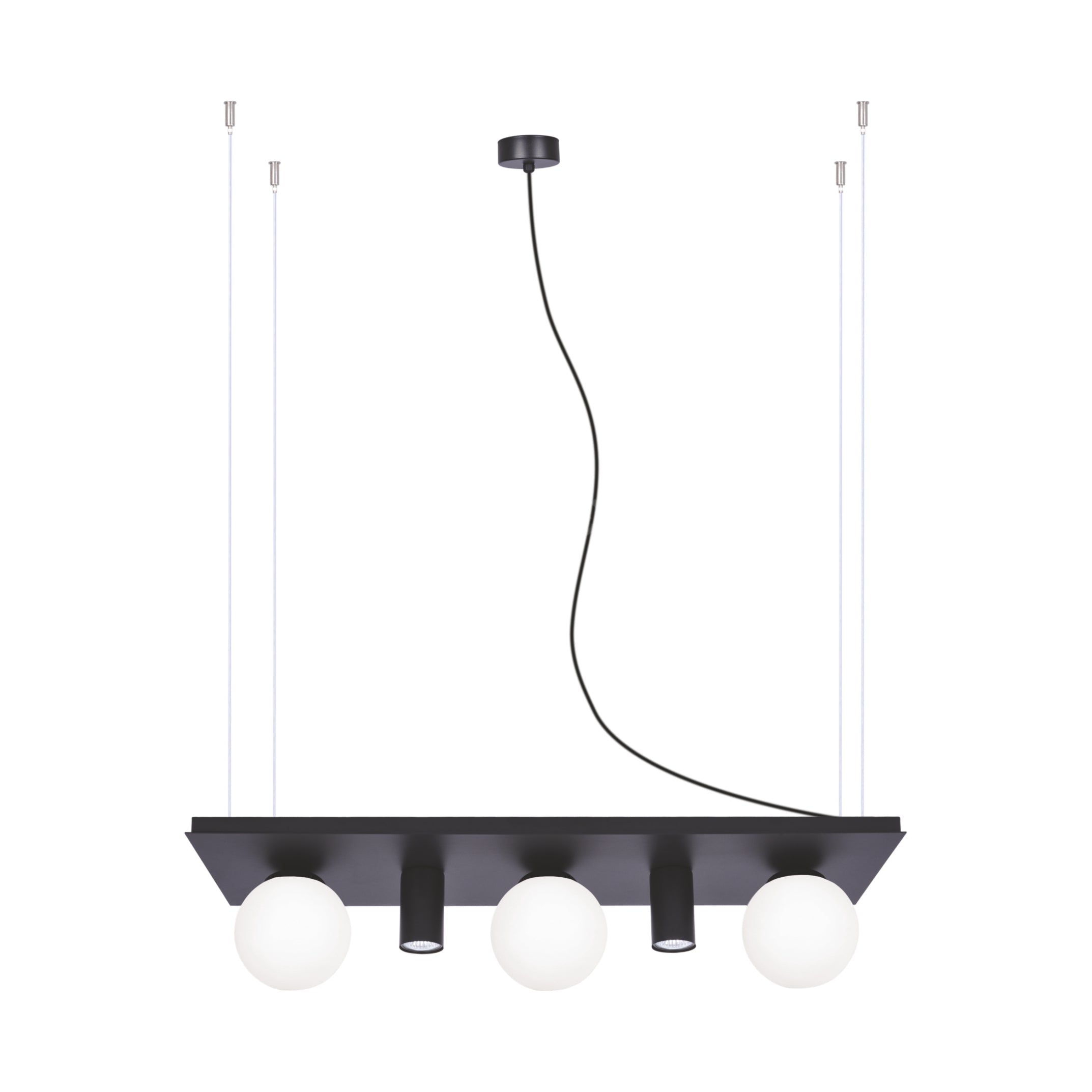 Lustra Suspendata PLANT SHELF Black Abajur 5xE14/GU10 80CM