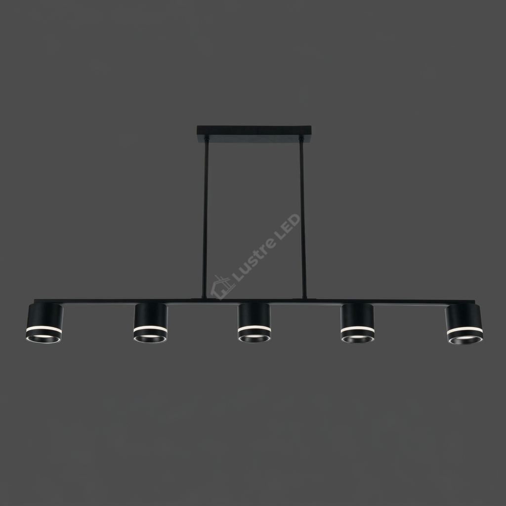 Lustra Suspendata Sydo Black cu 5 Becuri GX53