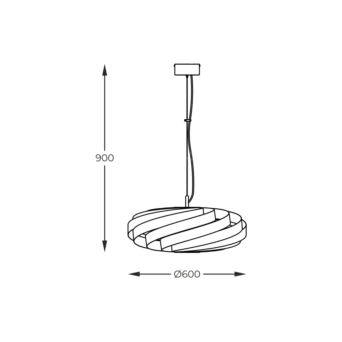 Lustra Suspendata Vento White Premium Ø60CM
