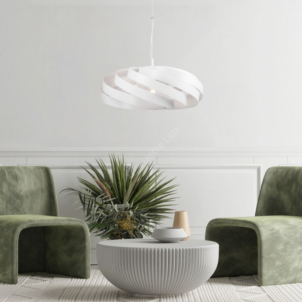 Lustra Suspendata Vento White Premium Ø60CM