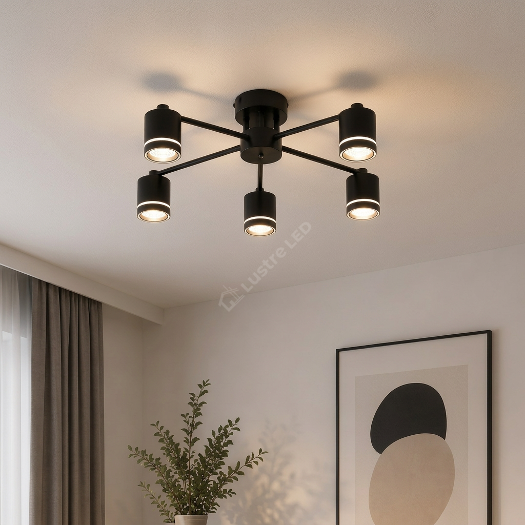 Lustra Sydo Black cu 6 Becuri GX53