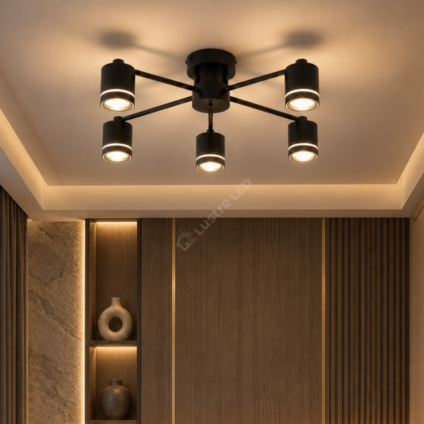 Lustra Sydo Black cu 6 Becuri GX53