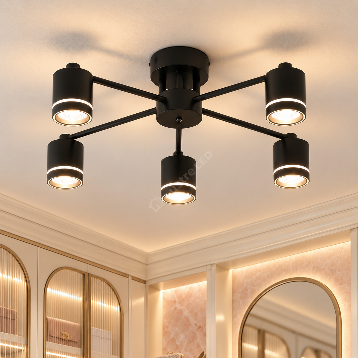 Lustra Sydo Black cu 6 Becuri GX53