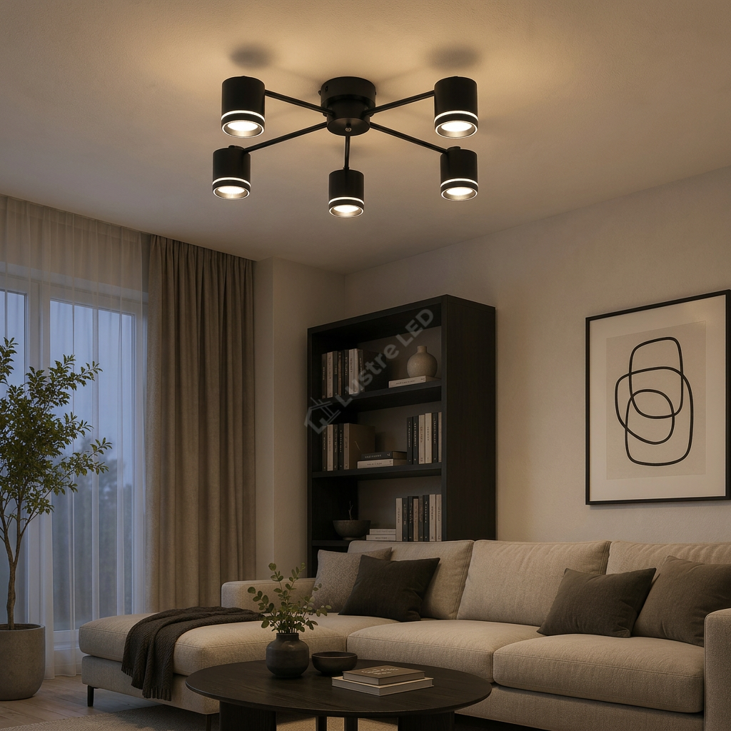 Lustra Sydo Black cu 6 Becuri GX53