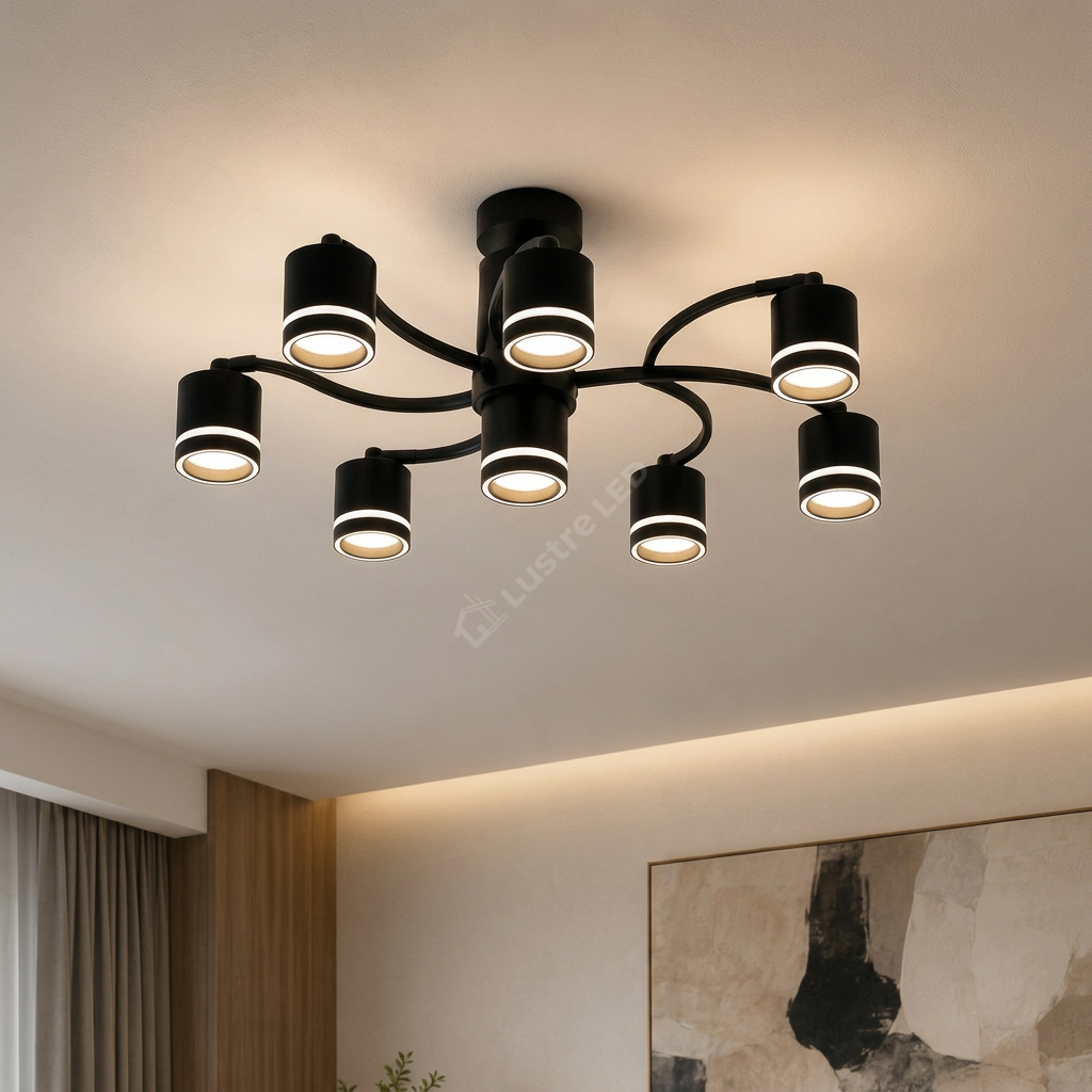 Lustra Sydo Black cu 7 Becuri GX53