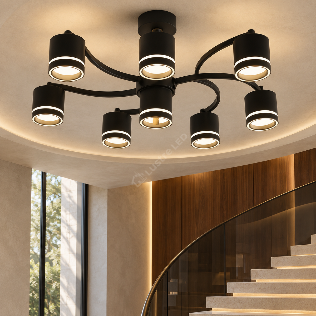 Lustra Sydo Black cu 7 Becuri GX53