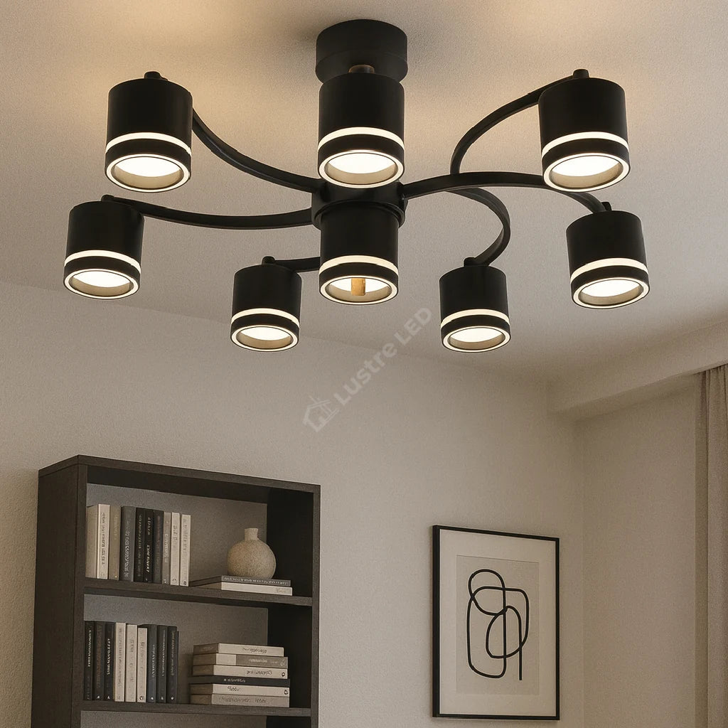 Lustra Sydo Black cu 7 Becuri GX53