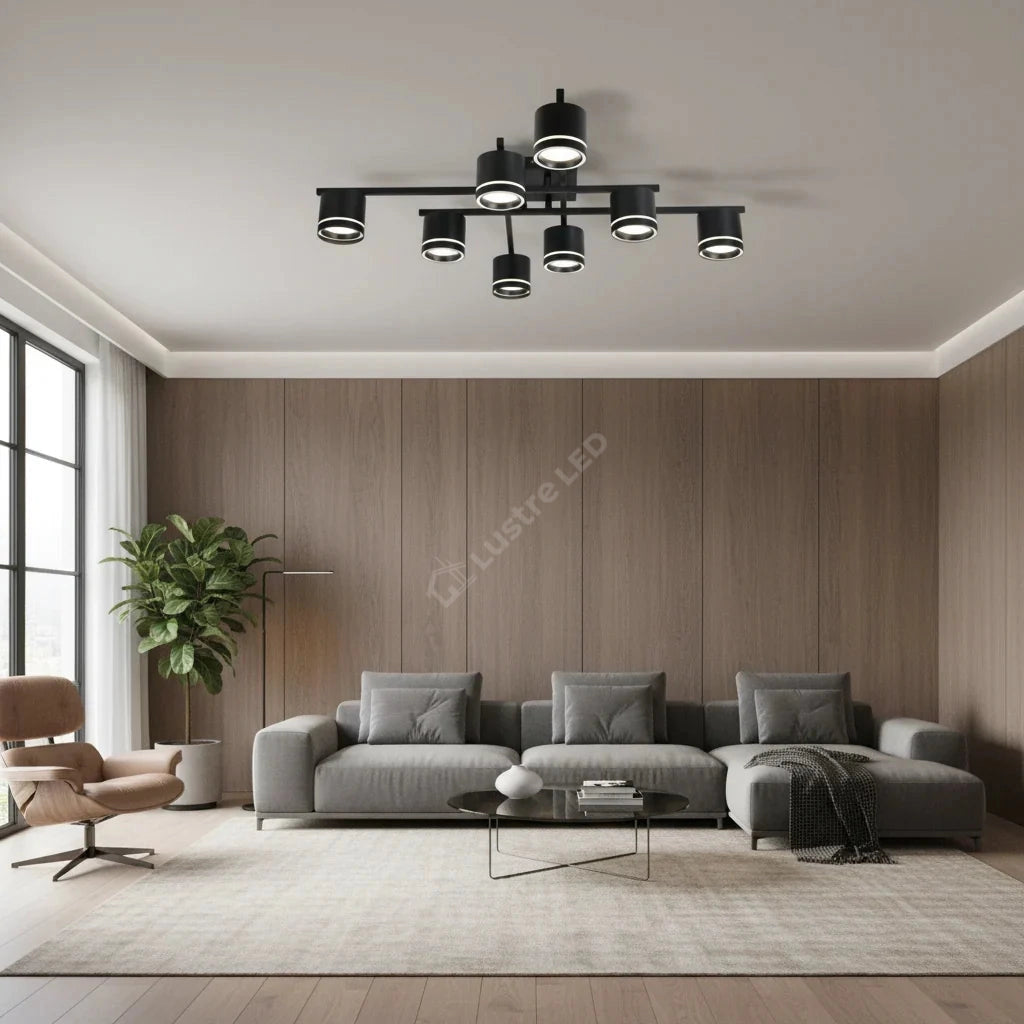 Lustra Sydo Black cu 8 Becuri GX53