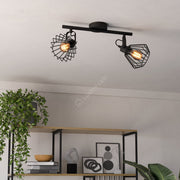 Lustra Vintage cu 2 Spoturi Reglabile TABILLANO Black Eglo