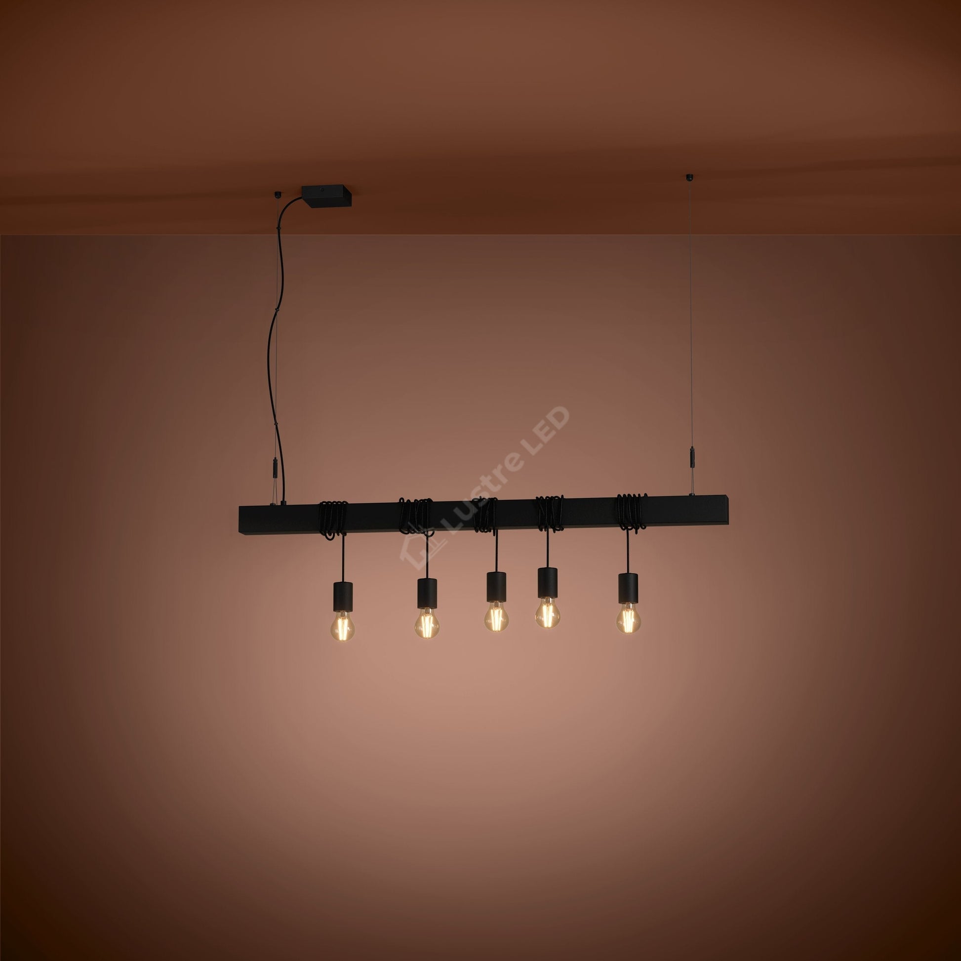 Lustra 5XE27 Townshend-B 39937 NEAGRA / VINTAGE SI RETRO DESIGN Lighting Fixtures