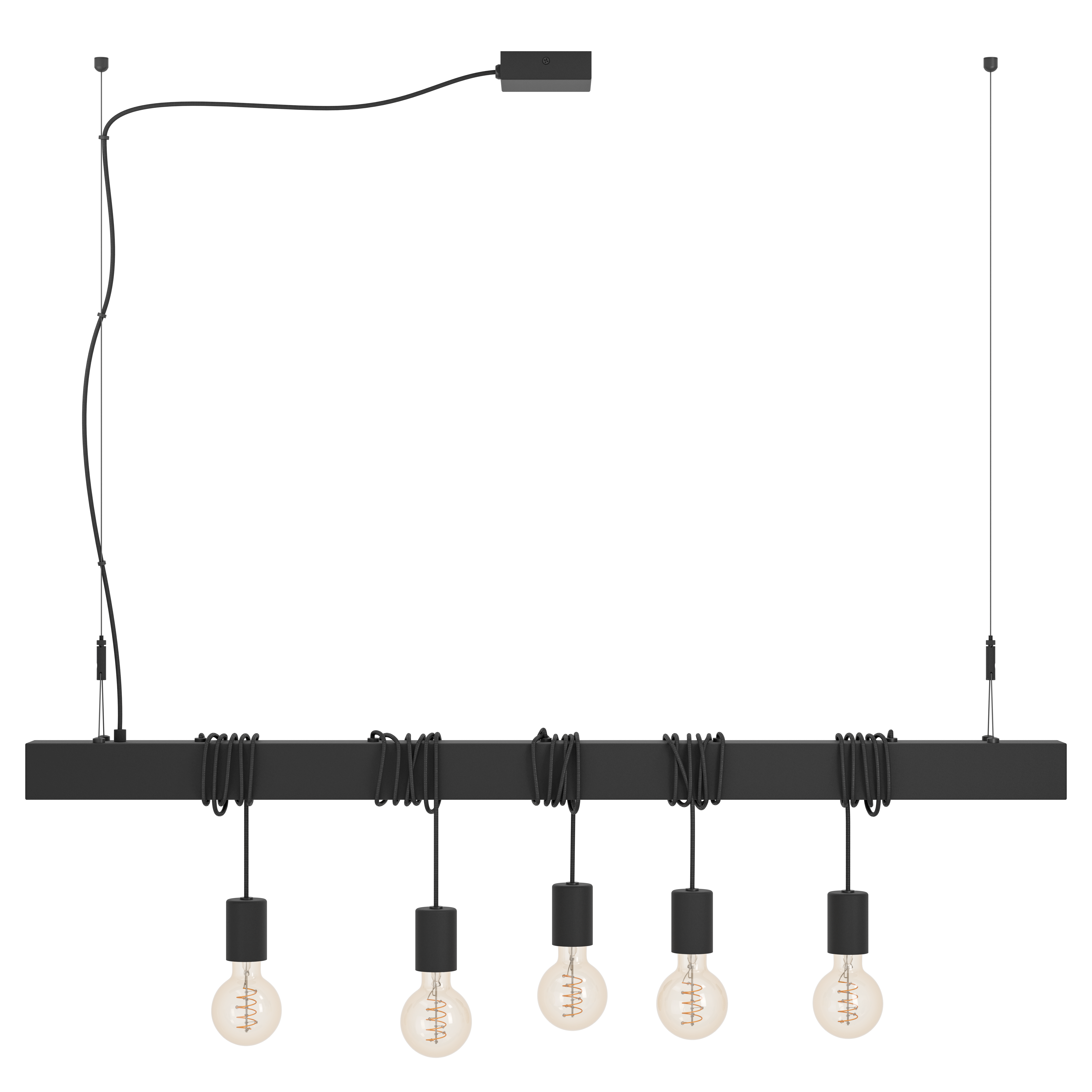 Lustra 5XE27 Townshend-B 39937 NEAGRA / VINTAGE SI RETRO DESIGN Lighting Fixtures