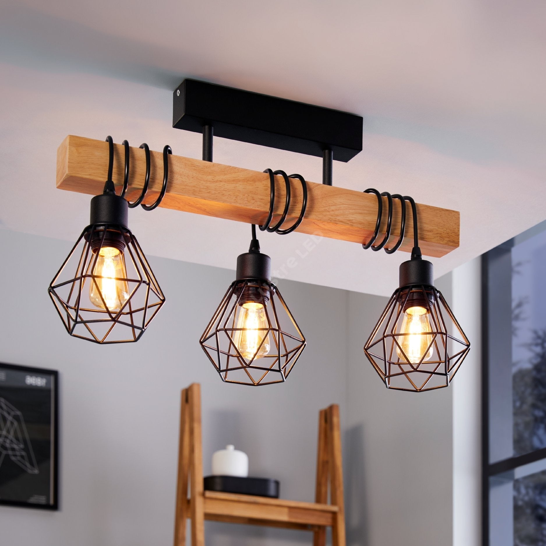Lustra EGLO TOWNSHEND 5 44074 NEAGRA / VINTAGE SI RETRO DESIGN Lighting Fixtures