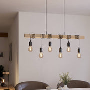 Lustra vintage EGLO TOWNSHEND 43513 LEMN / VINTAGE SI RETRO DESIGN / 110CM Lighting Fixtures