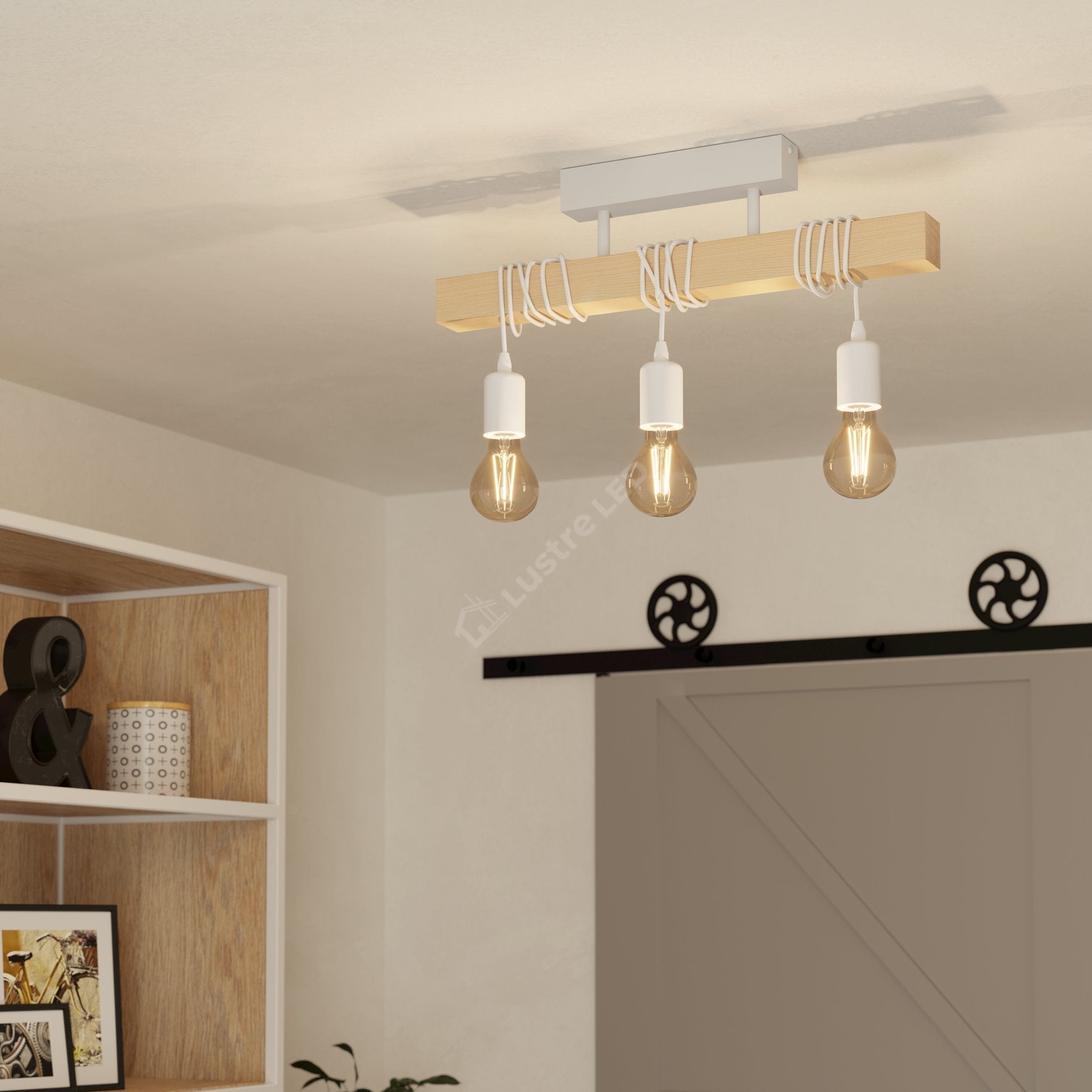 Lustra EGLO TOWNSHEND ALBA 44082 LEMN / VINTAGE SI RETRO DESIGN Lighting Fixtures