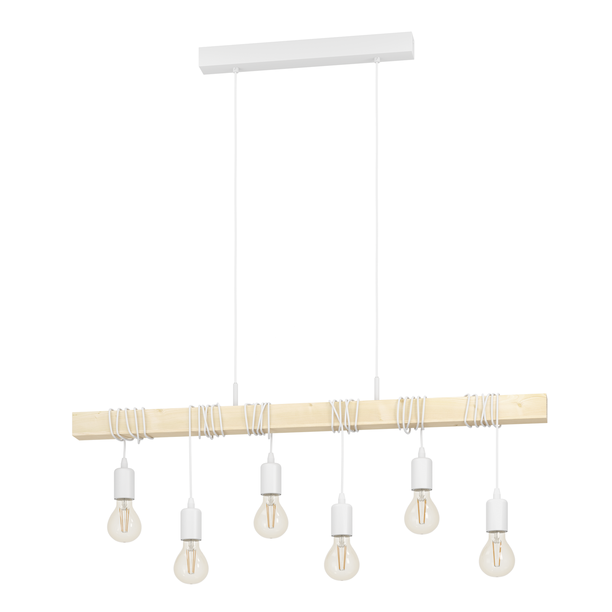 Lustra TOWNSHEND White Nature EGLO LEMN / VINTAGE SI RETRO DESIGN / 100CM Lighting Fixtures