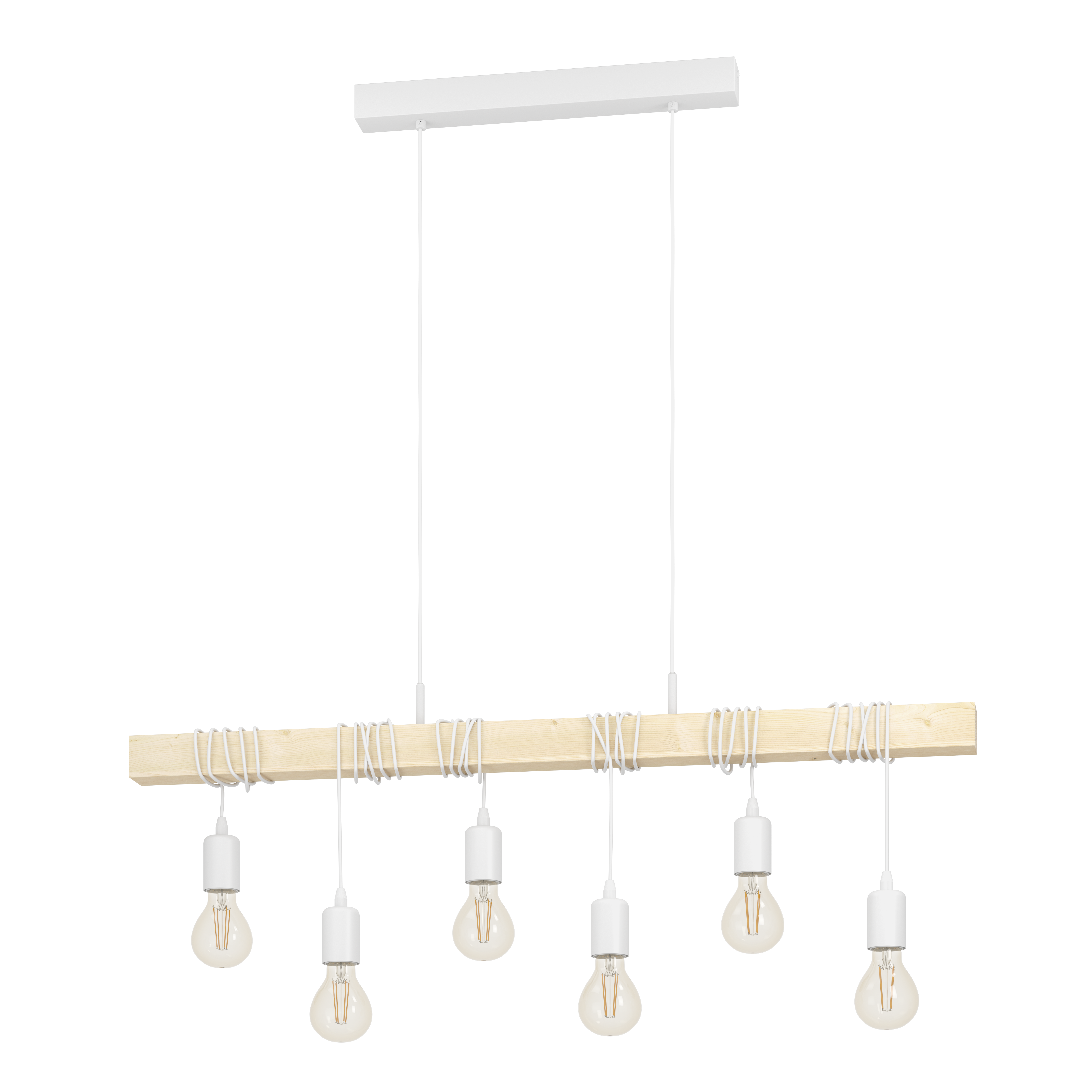 Lustra TOWNSHEND White Nature EGLO LEMN / VINTAGE SI RETRO DESIGN / 100CM Lighting Fixtures