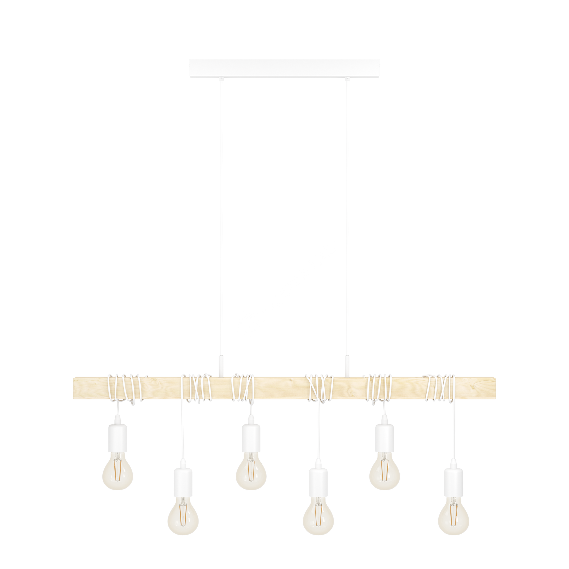 Lustra TOWNSHEND White Nature EGLO LEMN / VINTAGE SI RETRO DESIGN / 100CM Lighting Fixtures