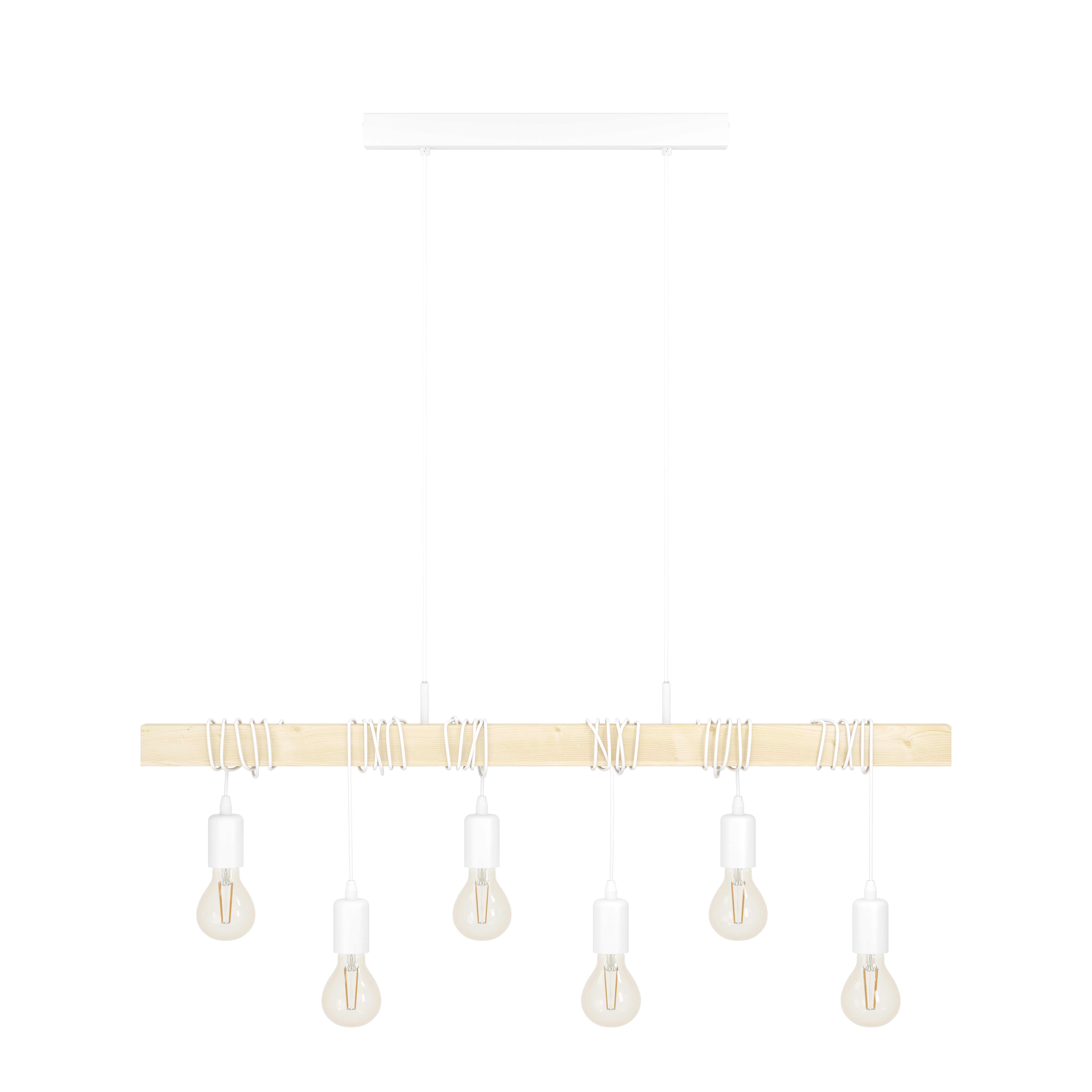 Lustra TOWNSHEND White Nature EGLO LEMN / VINTAGE SI RETRO DESIGN / 100CM Lighting Fixtures