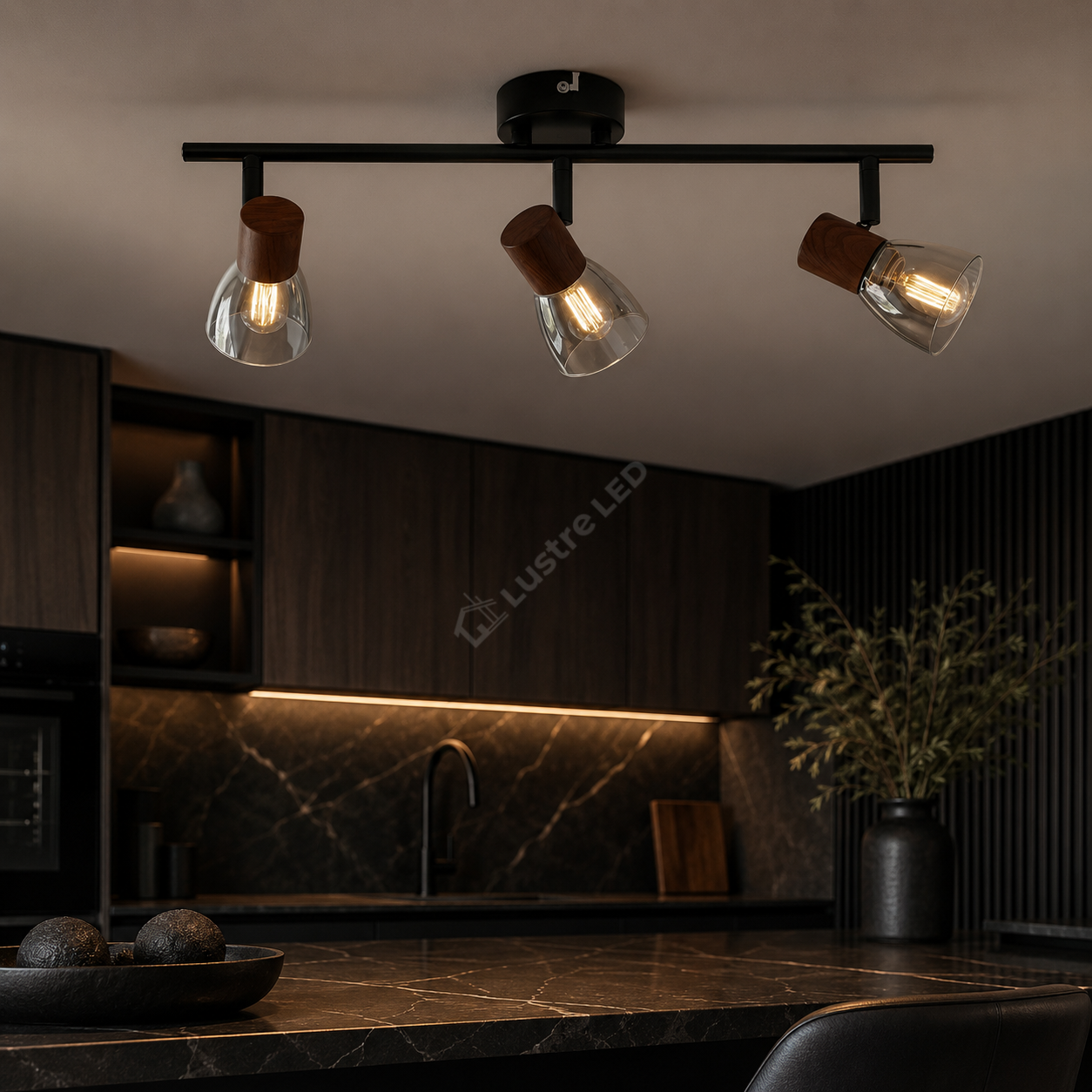 Lustra ZEDY Black cu 3 Spoturi