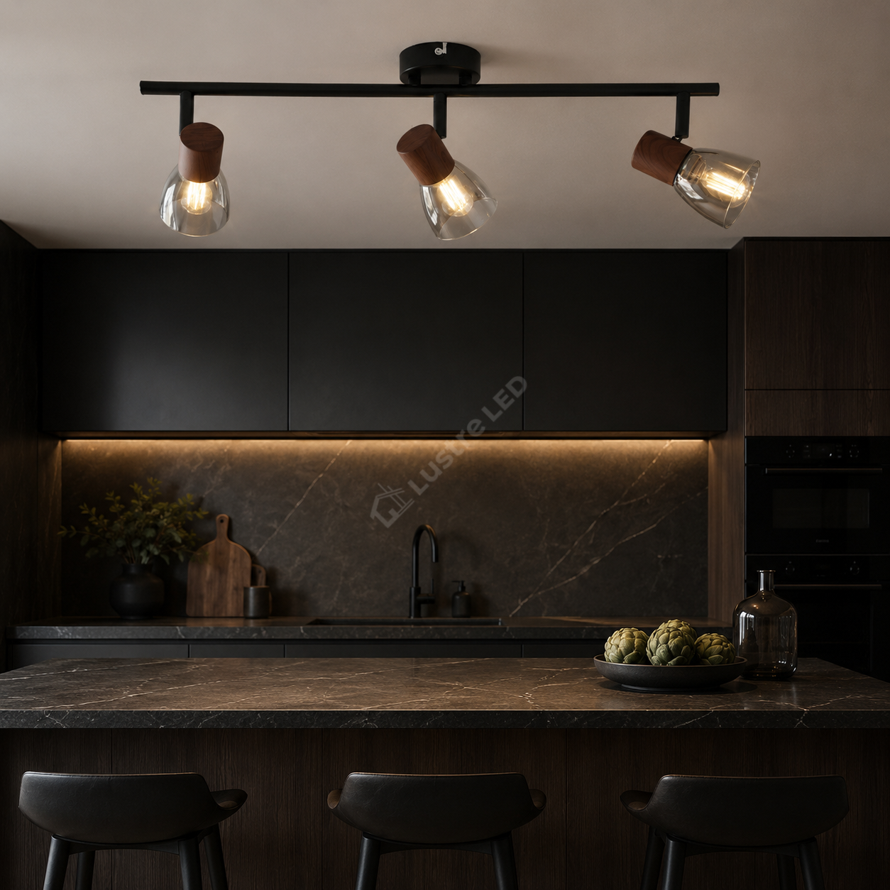 Lustra ZEDY Black cu 3 Spoturi
