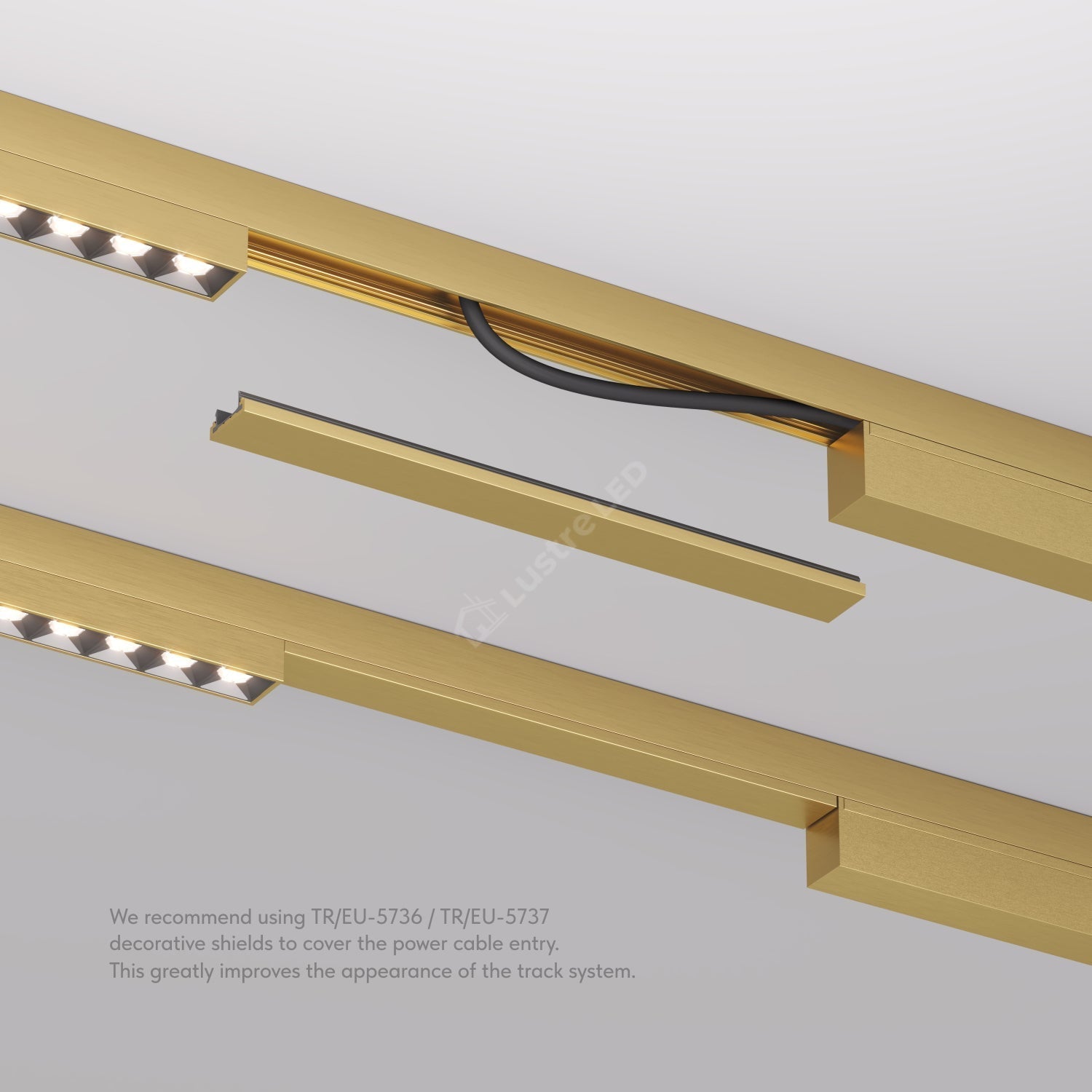 Masca Decorativa pentru Sina Magnetica SHINE TRACK Gold Premium 20CM