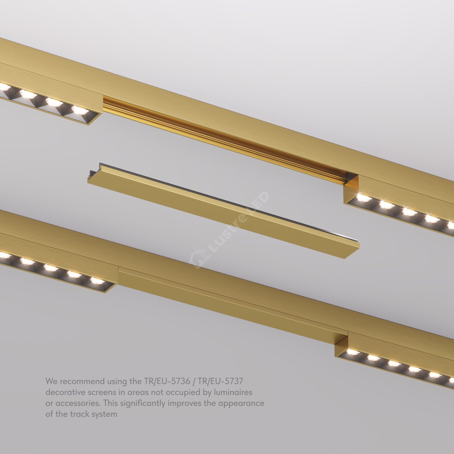 Masca Decorativa pentru Sina Magnetica SHINE TRACK Gold Premium 20CM
