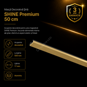 Masca Decorativa pentru Sina Magnetica SHINE TRACK Gold Premium 50CM