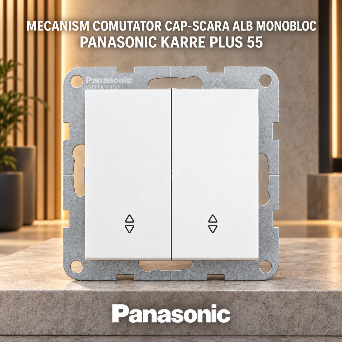 Mecanism Comutator Cap-Scara Alb Monobloc Panasonic Karre Plus 55