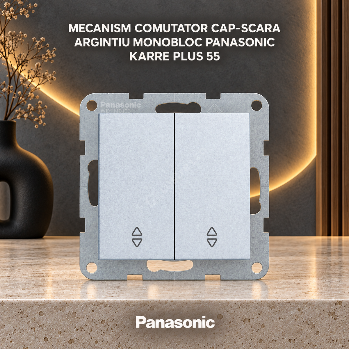 Mecanism Comutator Cap-Scara Argintiu Monobloc Panasonic Karre Plus 55