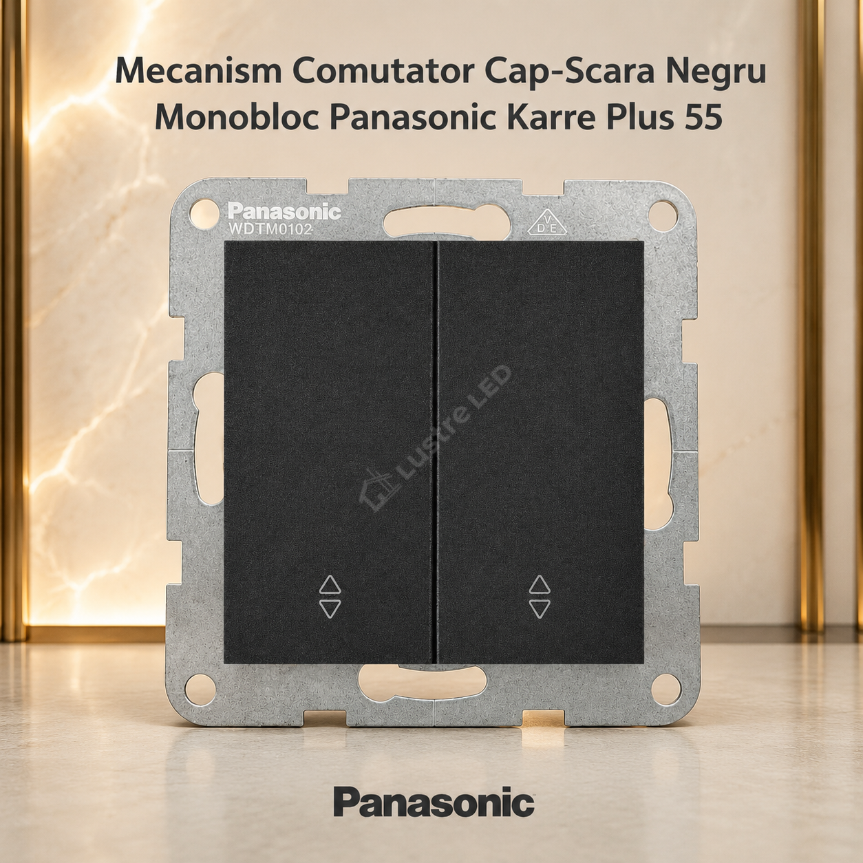 Mecanism Comutator Cap-Scara Negru Monobloc Panasonic Karre Plus 55