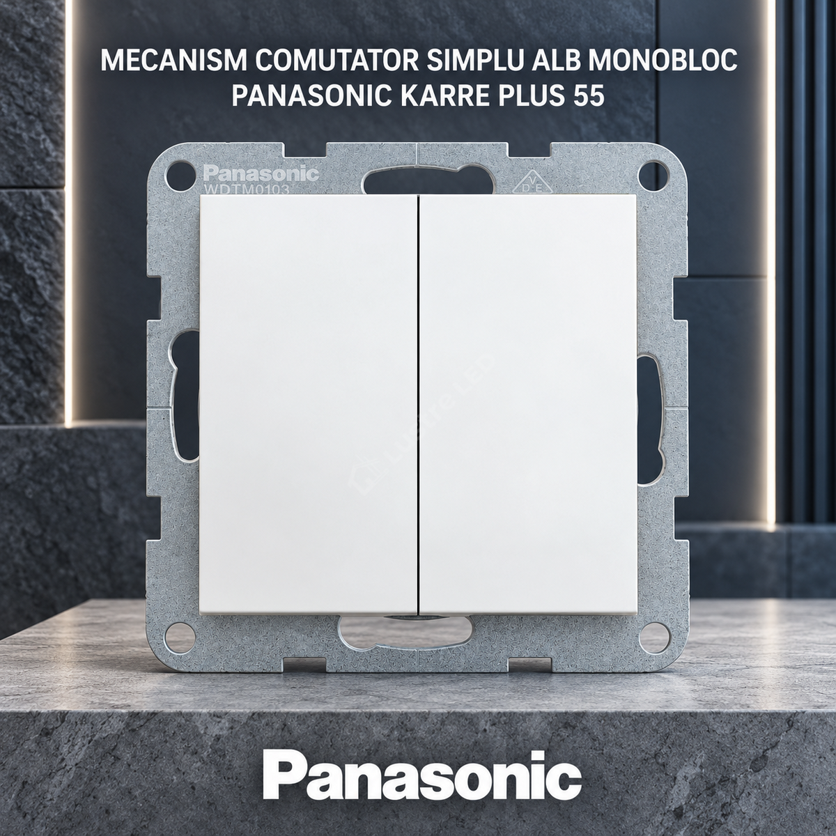 Mecanism Comutator Simplu Alb Monobloc Panasonic Karre Plus 55