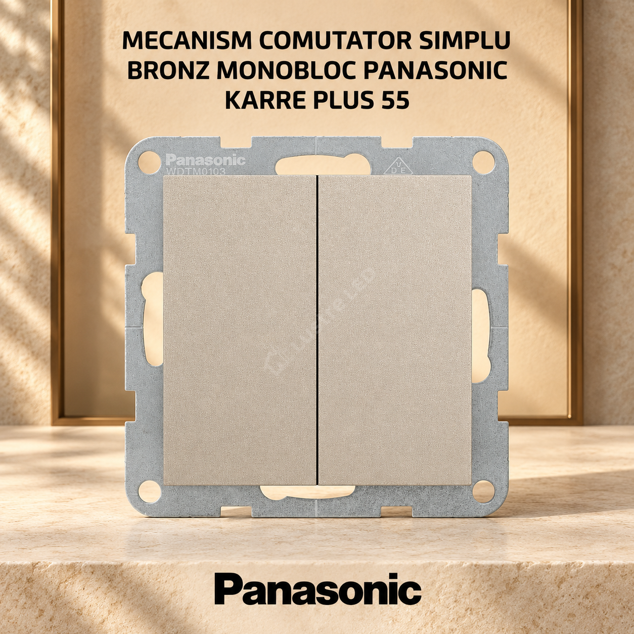 Mecanism Comutator Simplu Bronz Monobloc Panasonic Karre Plus 55