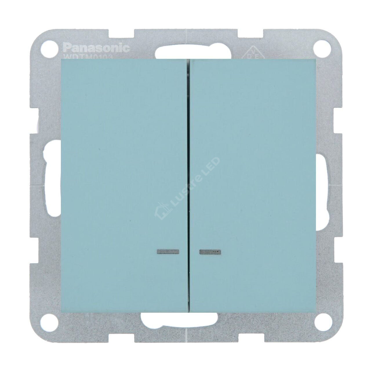 Mecanism Comutator Simplu cu LED Turcoaz Monobloc Panasonic Karre Plus 55