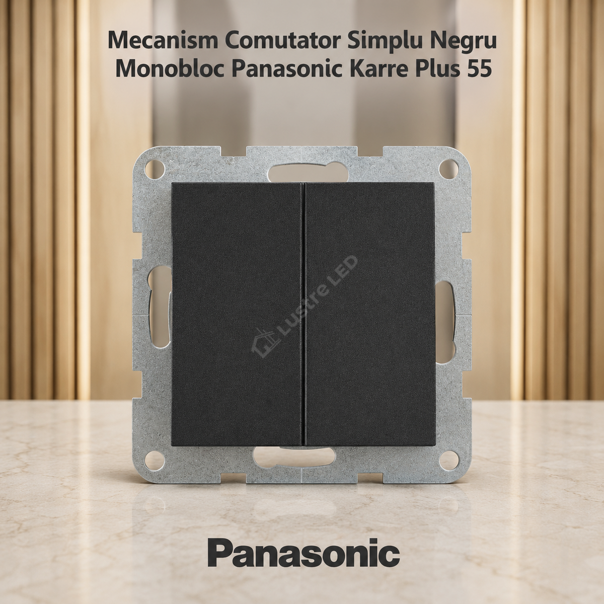 Mecanism Comutator Simplu Negru Monobloc Panasonic Karre Plus 55
