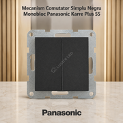 Mecanism Comutator Simplu Negru Monobloc Panasonic Karre Plus 55