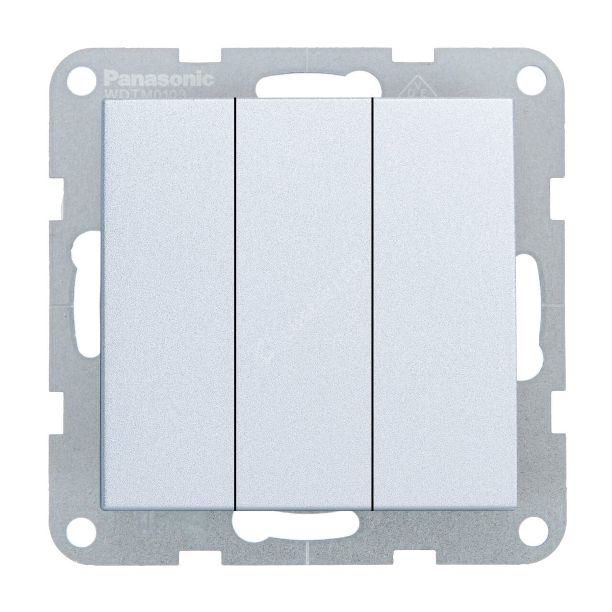 Mecanism Comutator Triplu Simplu Argintiu Monobloc Panasonic Karre Plus 55