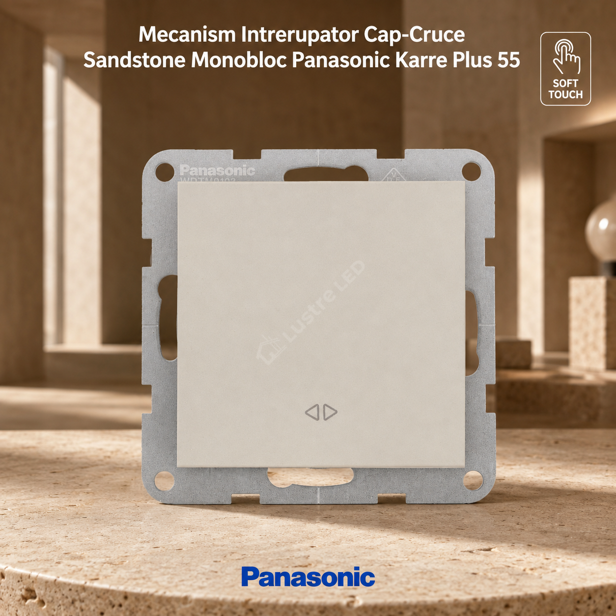 Mecanism Intrerupator Cap-Cruce Sandstone Monobloc Panasonic Karre Plus 55