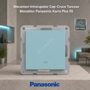 Mecanism Intrerupator Cap-Cruce Turcoaz Monobloc Panasonic Karre Plus 55
