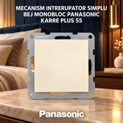 Mecanism Intrerupator Simplu Bej Monobloc Panasonic Karre Plus 55